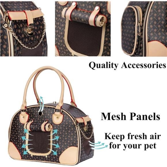 Luxury Pet Carrier, Puppy Small Dog Carrier, Cat Carrier Bag, Waterproof - Picture 4 of 8